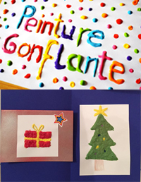 Confection de cartes de Noël